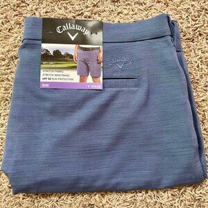 Callaway Men’s Moisture Wicking UPF 50 Stretch Golf Shorts Blue, Size 40 (New)
